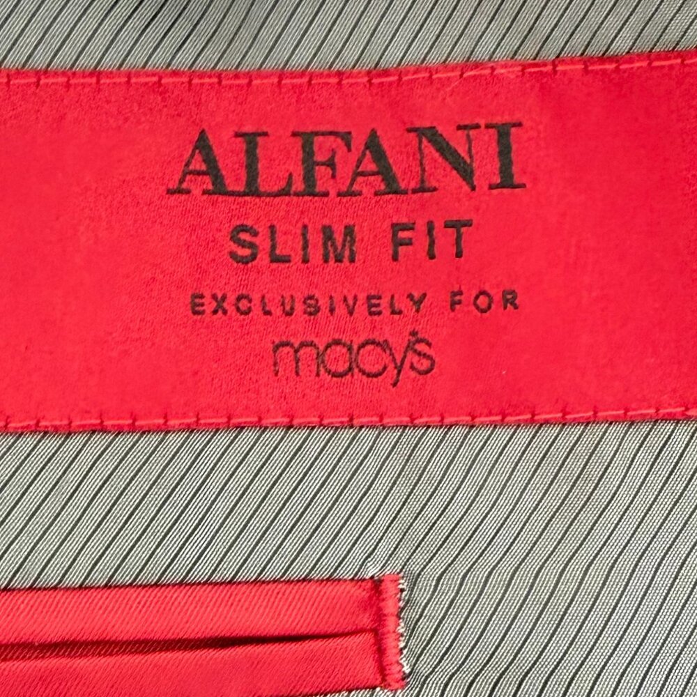 Alfani Men's Suit Slim Fit 40L Jacket 34W x 32L Pants - Picture 12 of 14